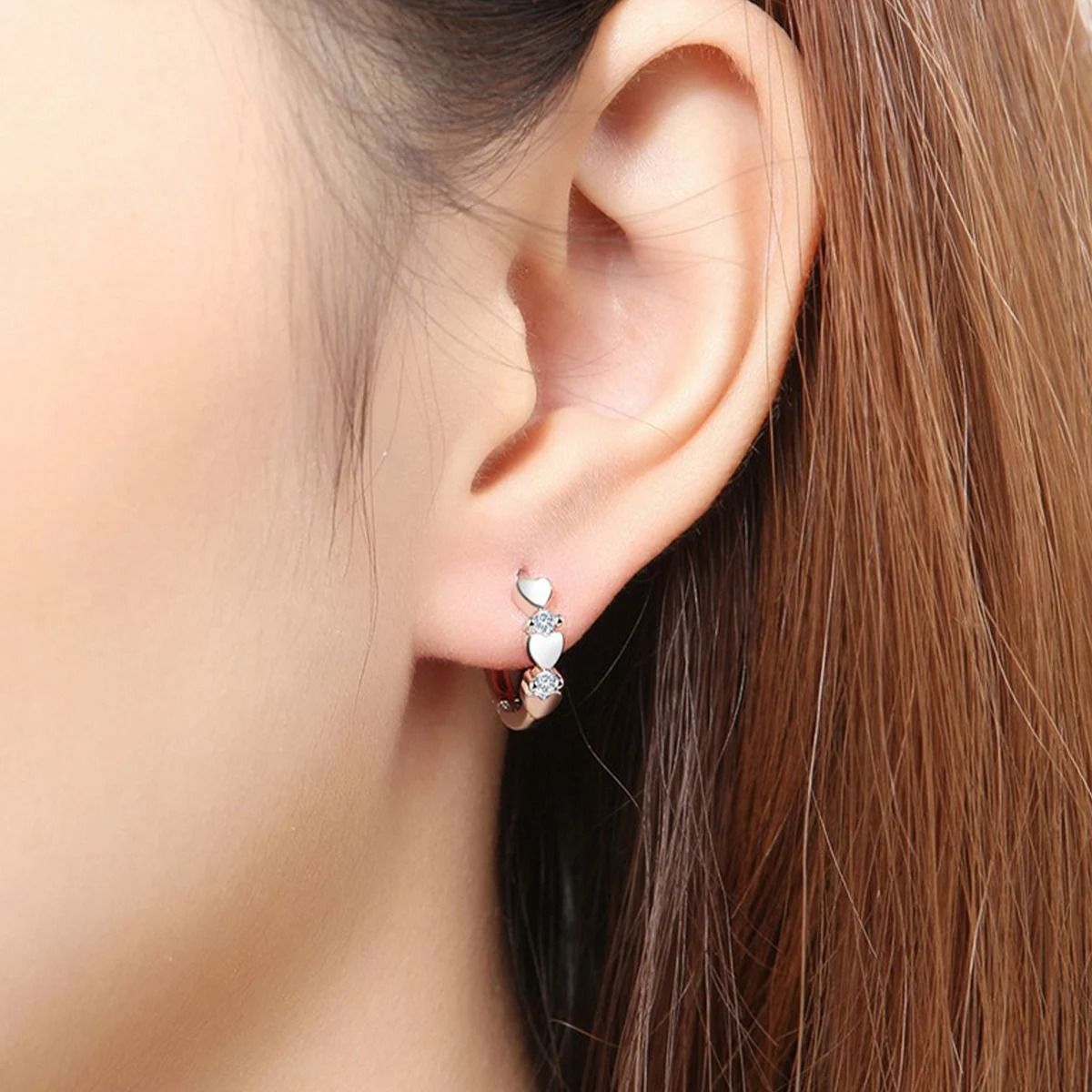 Stylish Heart Hoop Earrings