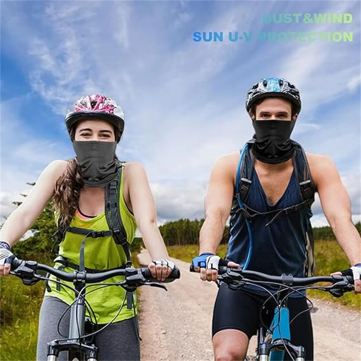 6-Pack Breathable Neck Gaiter Set for Sun and Dust Protection