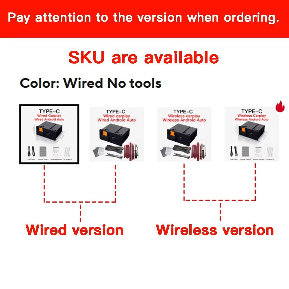 Wireless USB-C CarPlay & Android Auto Retrofit Kit – Premium-Style Hub for Mazda 2, 3, 6, CX-3, CX-5, CX-9, MX-5