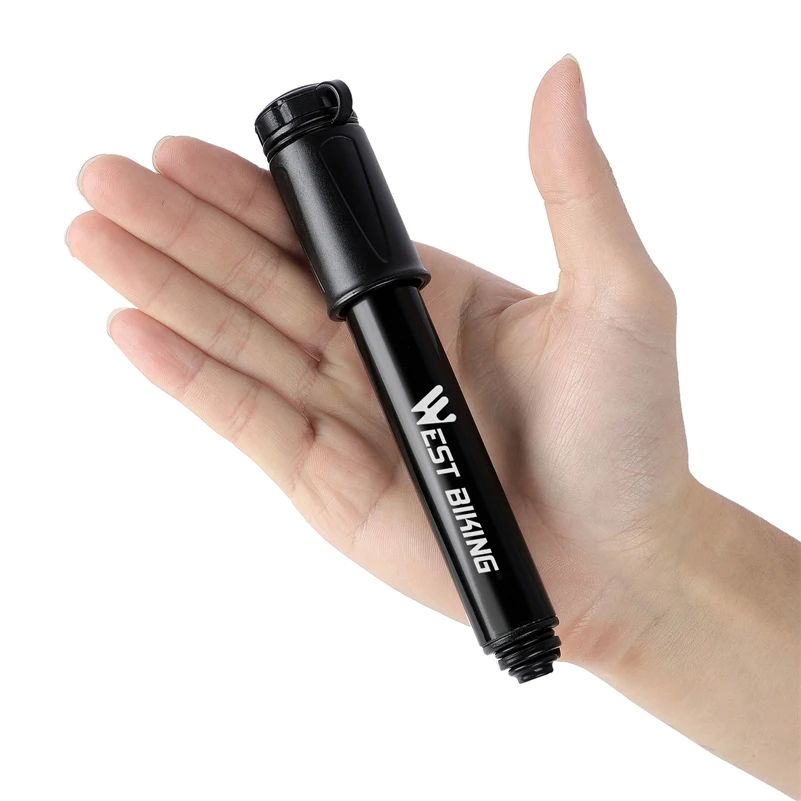 WEST BIKING 100Psi Mini Bike Pump – Lightweight Aluminum Alloy Bicycle Hand Pump for Schrader & Presta Valve