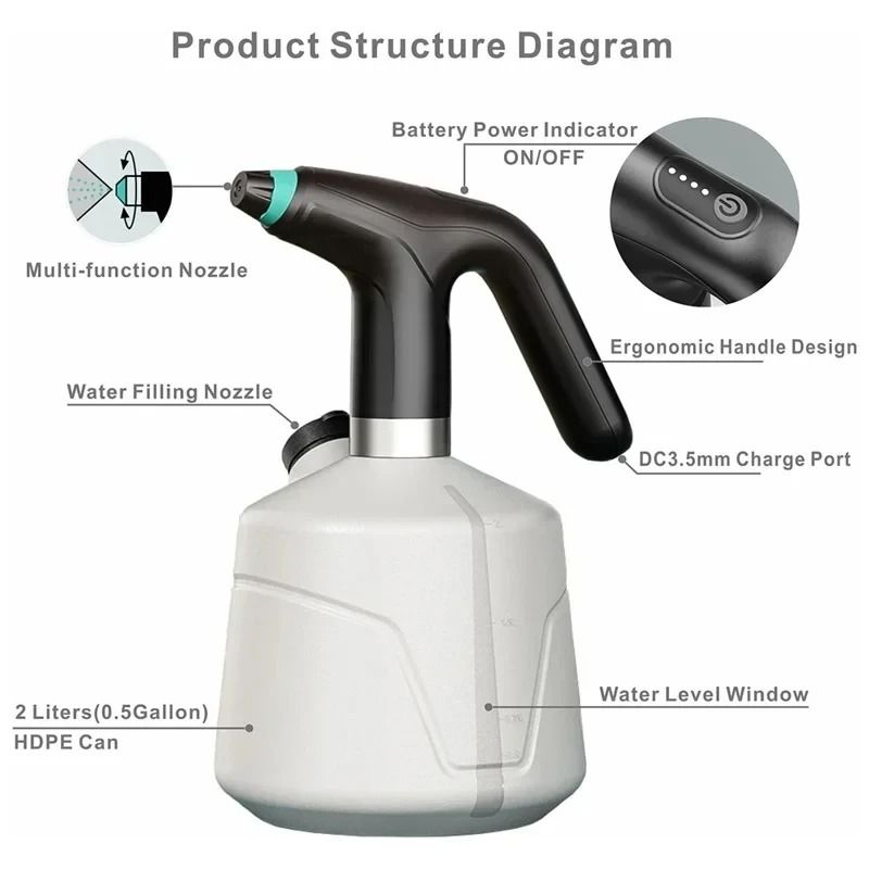 67.6 oz Professional Automatic Electric Watering Can