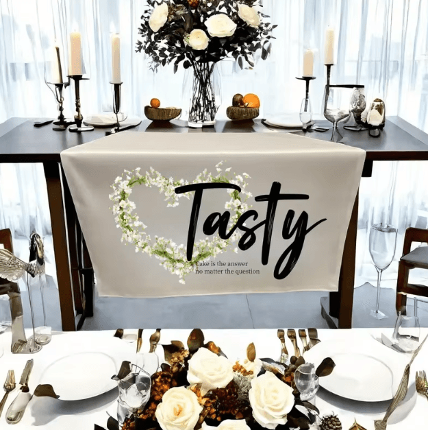 Custom All-Season Personalized Table Runner – Elegant custom table runner for Weddings, Holidays & Special Events