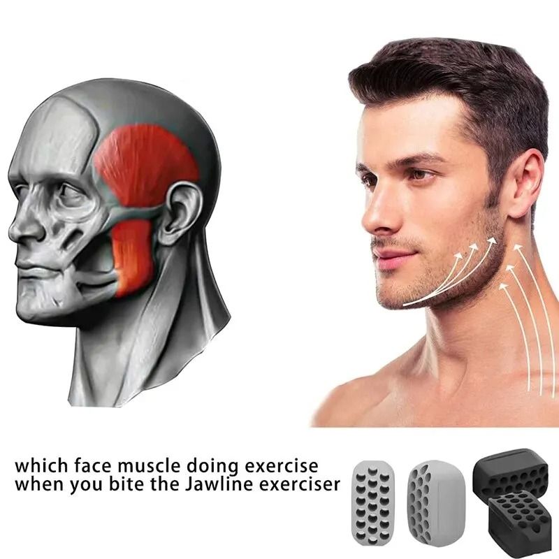 Silicone Jaw Exerciser & Facial Toner Set