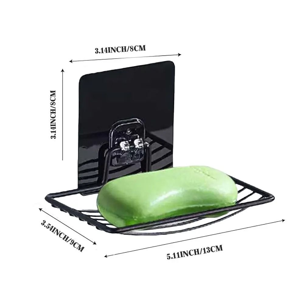 Stainless Steel Wall Mounted Soap Holder Self Adhesive Sponge Dish