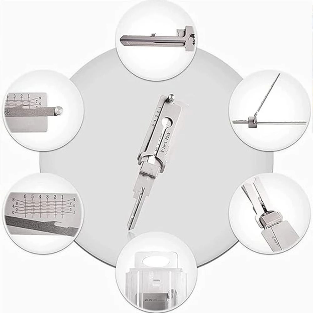 Stainless Steel Key Decoder & Precision Hook Repair Tool Set