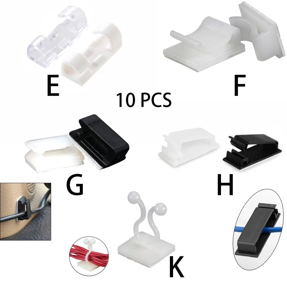 10-Piece Charger Cable Organizer – High-Performance Desktop Tidy Clips & USB Wire Management Holder