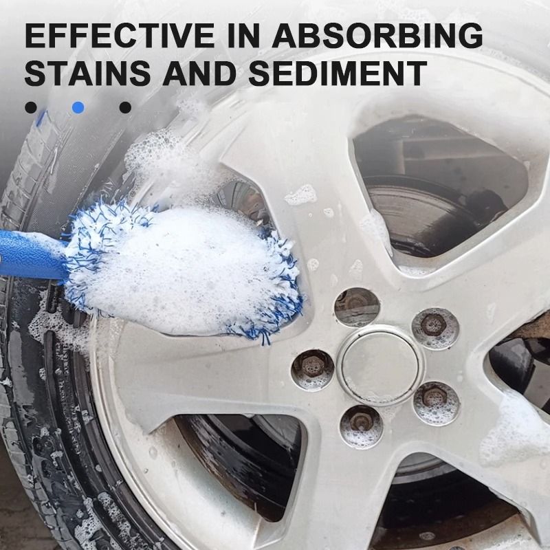 Car Wheel and Tire Cleaning Brush for Easy Detailing and Dust Removal