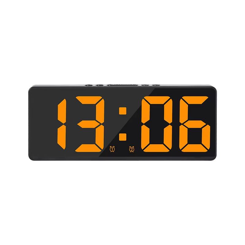 Smart Voice Control LED Digital Alarm Clock with Temperature & Snooze