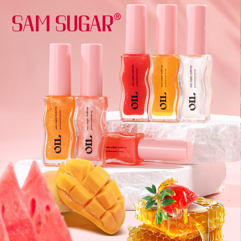Strawberry Fruit Honey Lip Oil, Sexy Plump Lip Jelly, Tinted Lip Liquid Waterproof, Hydrating Oil Lip-gloss Makeup