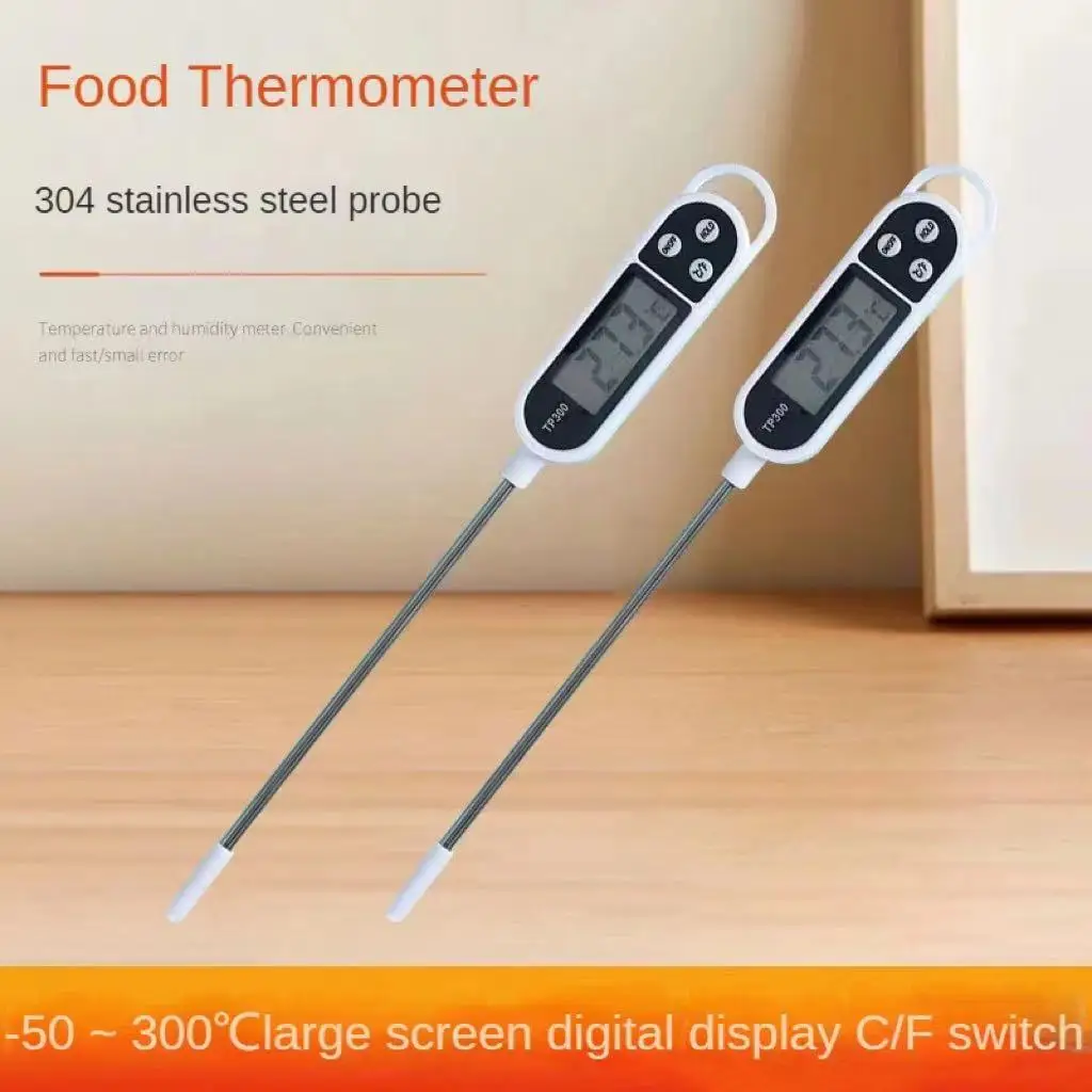 Digital Food Thermometer with Stainless Steel Probe for Meat Milk Cooking