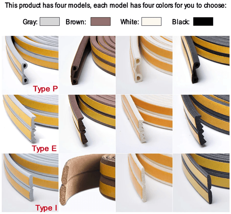 SealPro Self Adhesive Weather Stripping Tape