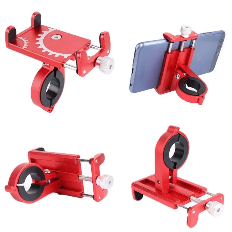 Universal Alloy Bike Phone Holder – Anti-Slip Handlebar Mount for MTB, E-Bike & Motorcycle