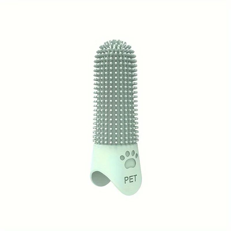 360° Silicone Pet Finger Toothbrush – Soft Dog & Cat Tooth Cleaning Brush