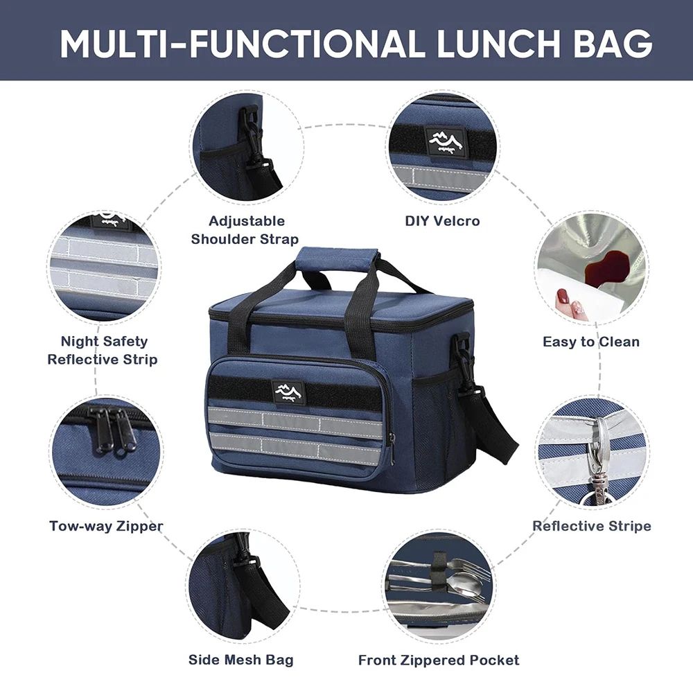 Large Capacity Insulated Picnic Cooler Bag