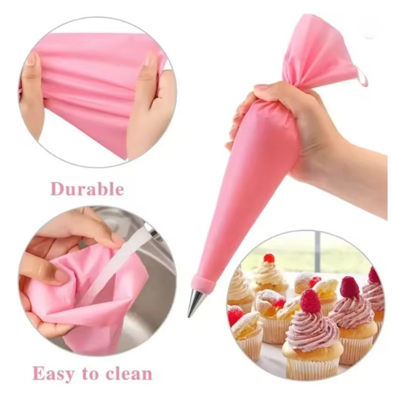Stainless Steel Silicone Piping Tip Set, Cake Nozzles, Frosting Tools Spatula DIY Baking Accessory