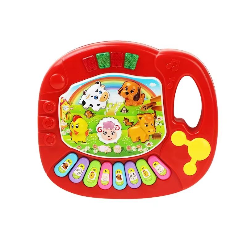 Kids Cartoon Piano Keyboard Game – Animal Sounds Flashing Lights Educational Instrument Toy