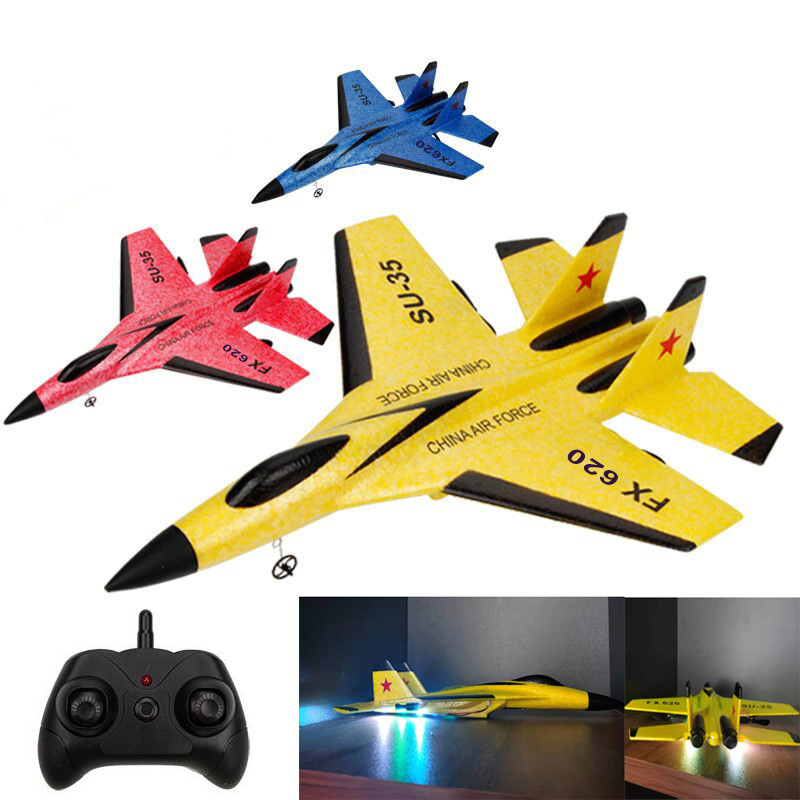 RC Foam Aircraft Plane Glider, Remote Control Fighter, Boys Toys for Children