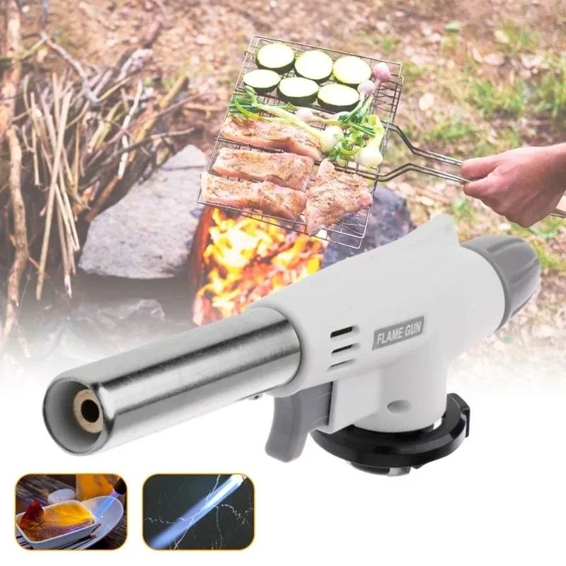 Culinary Butane Torch Flame Gun Cooking Blowtorch with Gas Burner Lighter for Professional & Home Use