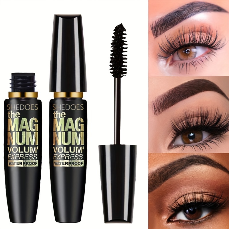 Waterproof Fiber Mascara for Longer, Fuller, Curled Lashes