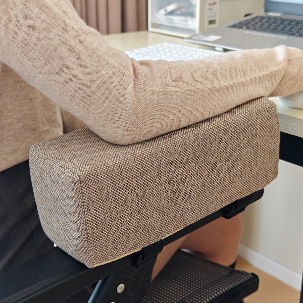 Cotton Linen Foam Armrest Pads, Elbow Pillow Chair Cushion Pads, Arm Rest for Office Chair Armrest Support, Elbow Relief