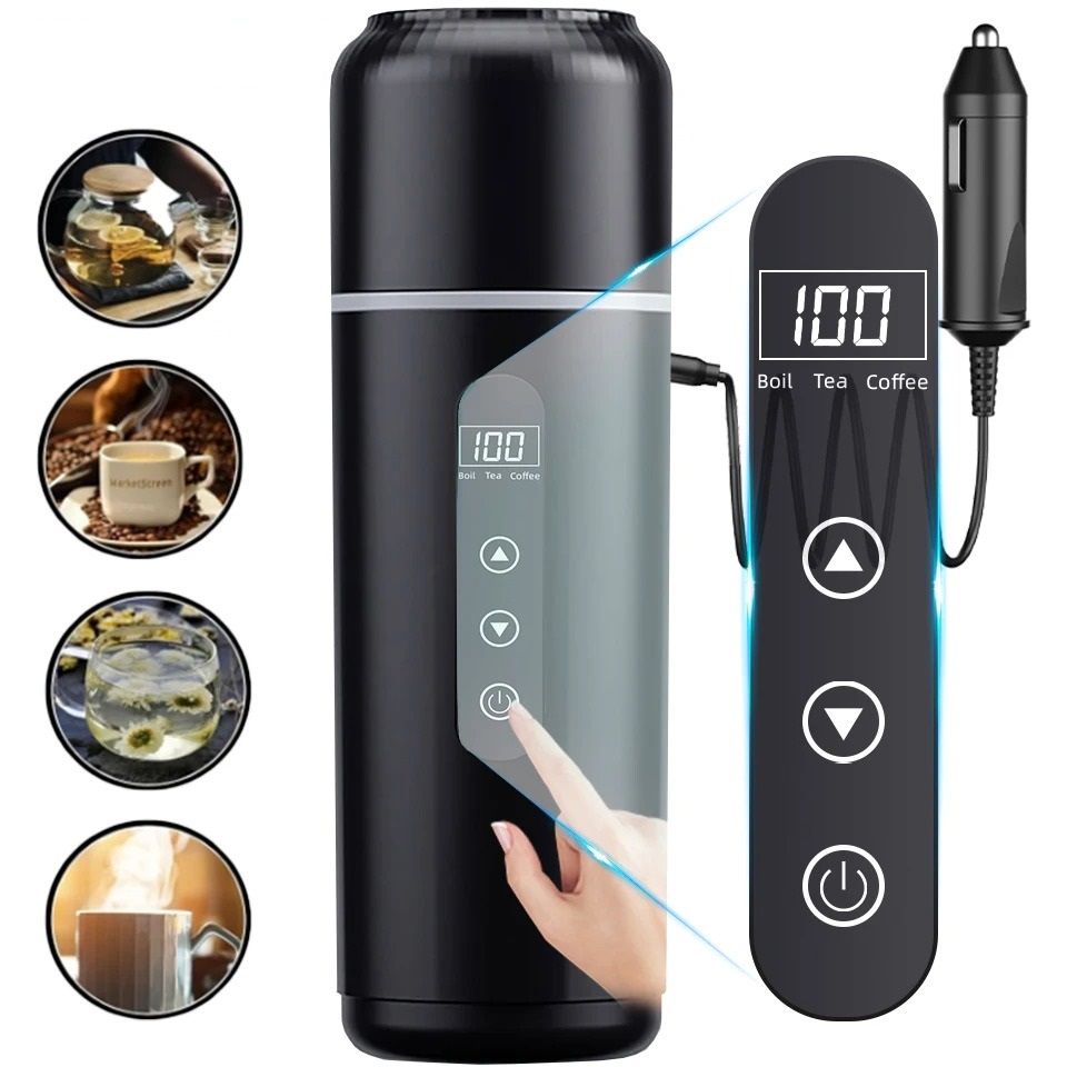 Portable Electric Travel Kettle with Adjustable Temperature