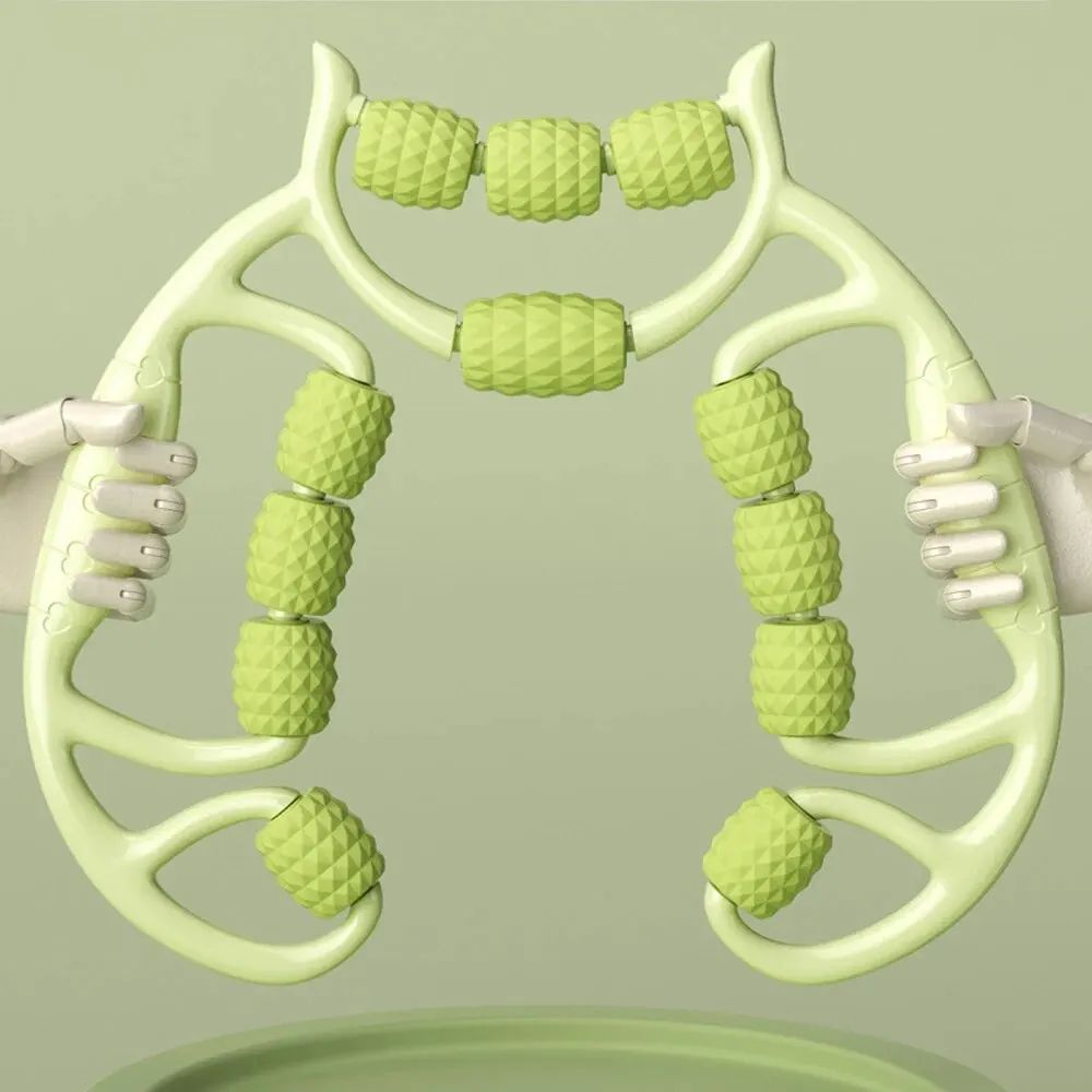 12 Roller Circular Leg Clamp Massager Thigh Slimming Tool Muscle Relax Stretching Manual Leg Shaping Massage Ring