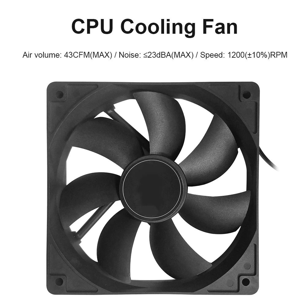 120mm High Speed PC Case Fan Quiet CPU Cooling Fan with Large Airflow