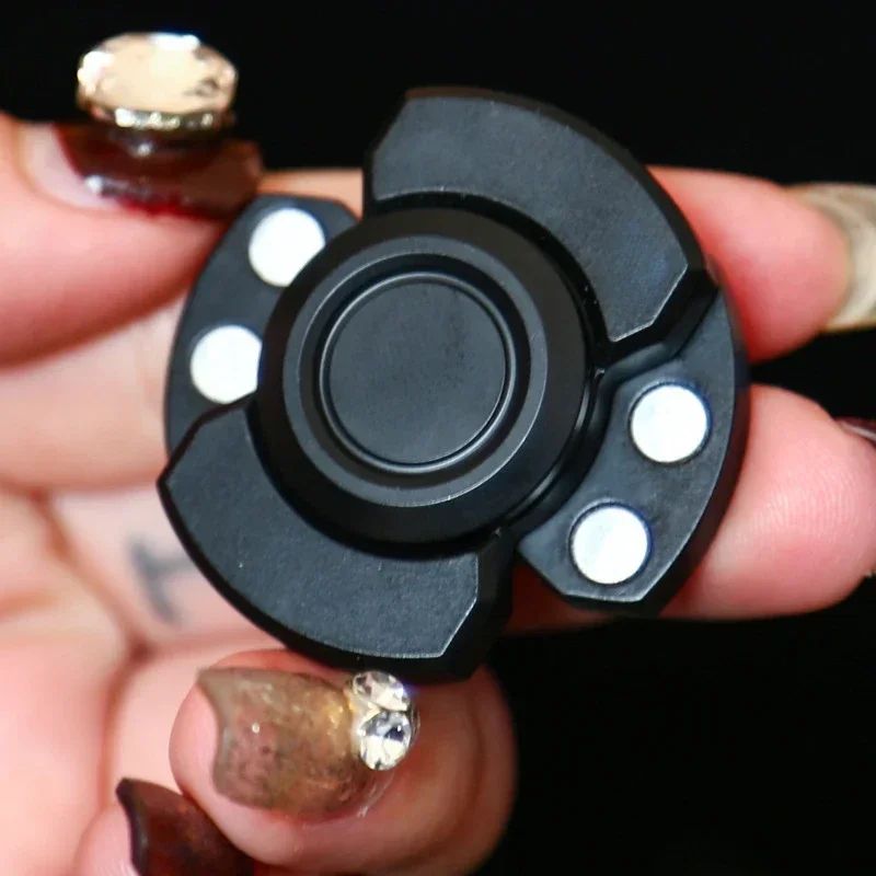 3-in-1 Stainless Steel Fidget Spinner Slider Clicker - Premium Stress Relief EDC Toy
