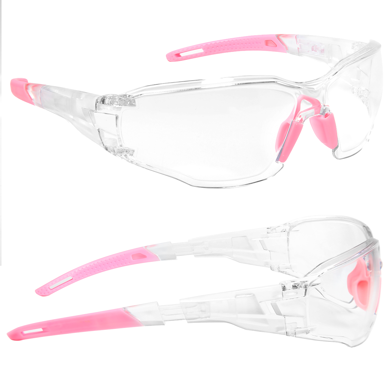 Blue Light Blocking Anti Fog Safety Glasses with Adjustable Fit Clear Lens