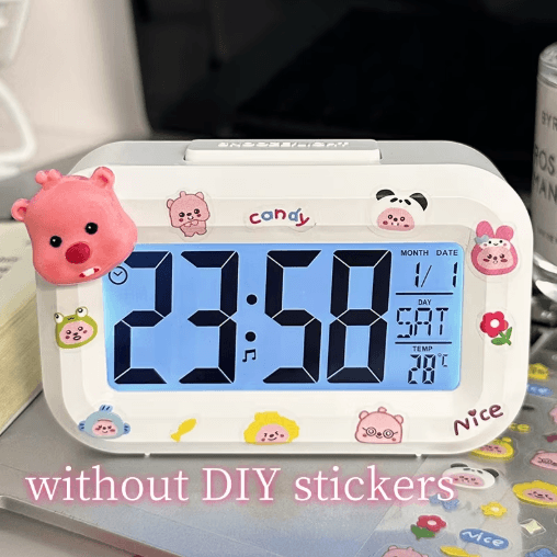 Smart Digital Alarm Clock with LCD Display Temperature Calendar & LED Backlight