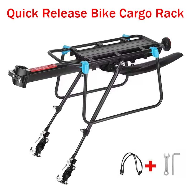 Quick Release Adjustable Bike Cargo Rack with Mudguard