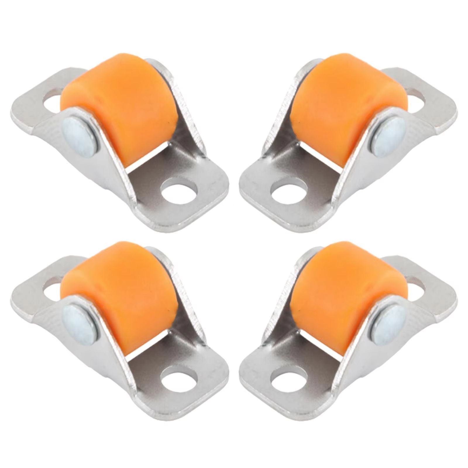 QuietGlide Silent Furniture Linear Wheels – Small Fixed Castor Set of 4 for Workbench, Cart, Shelves, Table or Chair
