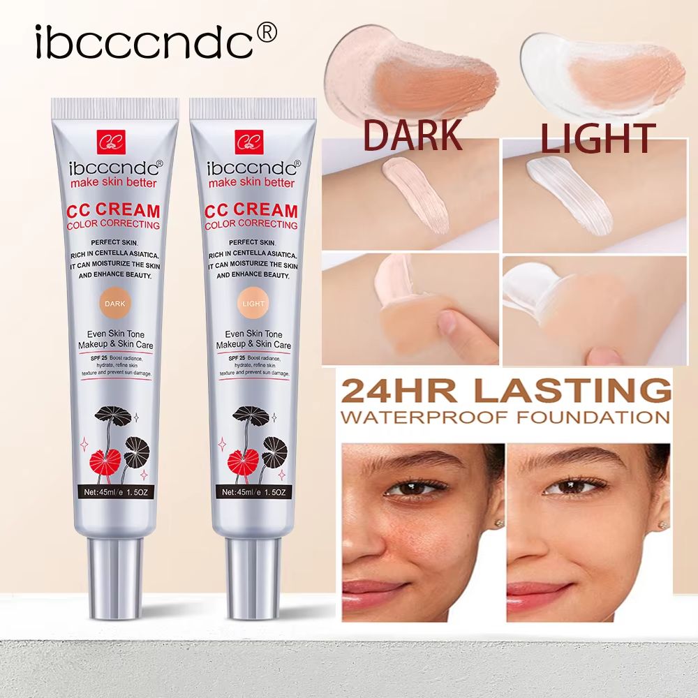 Waterproof CC Cream Moisturizing Color Correcting Cream Long Lasting Makeup Base