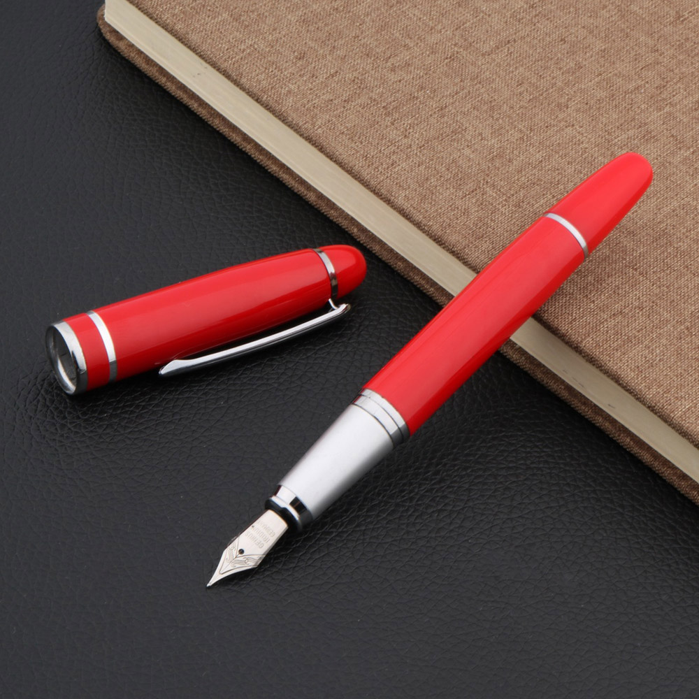 Luxury Red fountain pen Medium Nib Elegant Calligraphy Writing Gift Pen