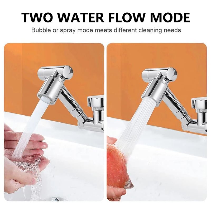 Ultimate 1440° Swivel Faucet Extender and Universal Robotic Arm Aerator