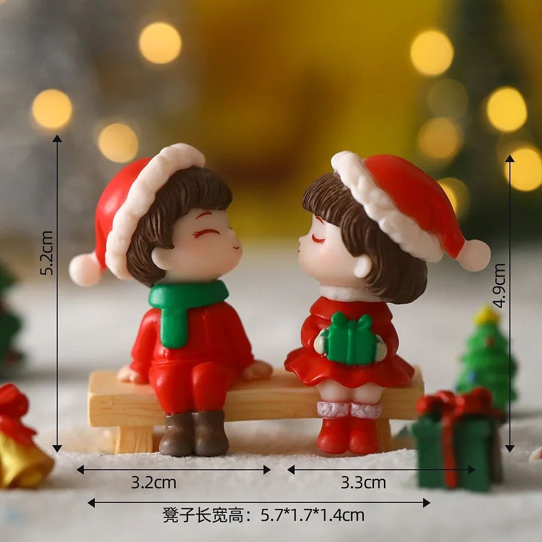 SweetBond Grandma Grandpa Mini Figurines Fairy Garden Couple Ornament