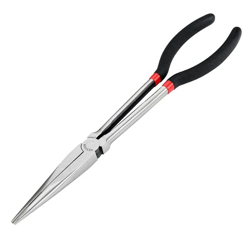 PrecisionGrip Carbon Steel Needle-Nose Fishing Pliers – Long Handle Non-Slip Gripper Tool