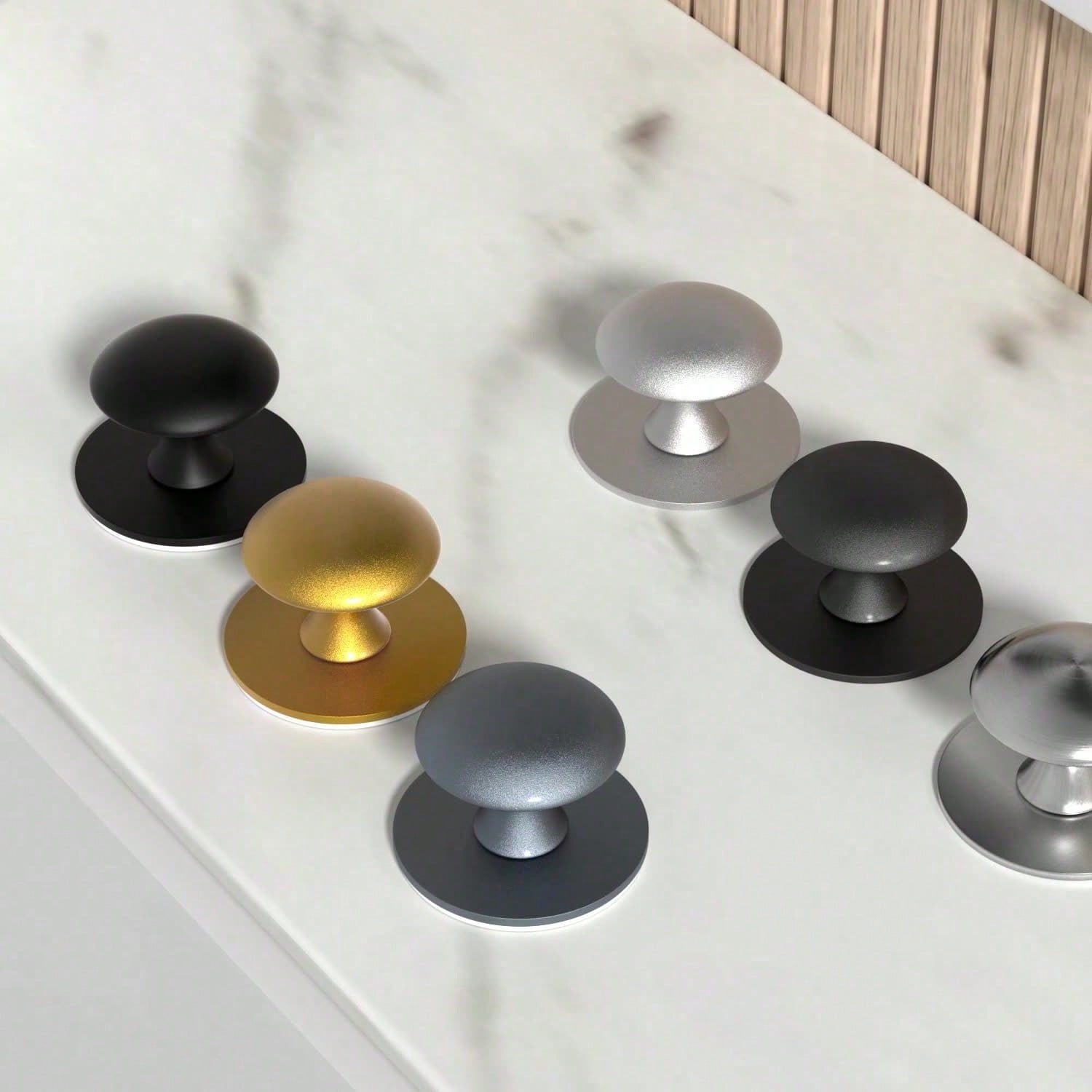 Self Adhesive Cabinet Knobs Stainless Steel No Drill Drawer Pulls