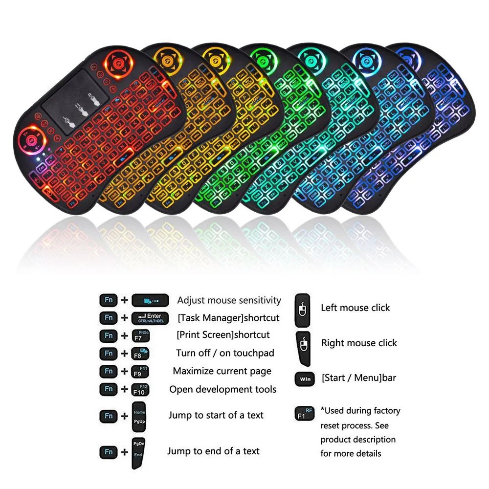 i8 2.4G Air Mouse Touchpad Mini Wireless Keyboard