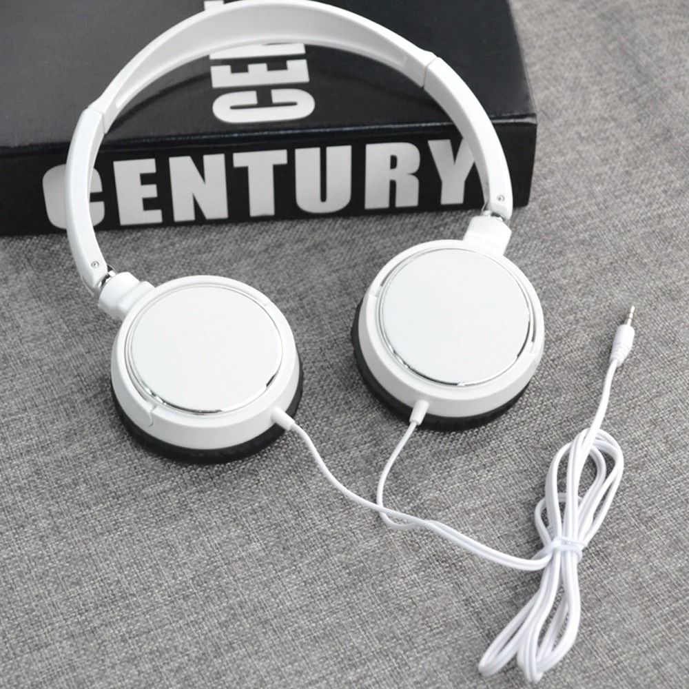 Foldable Wired Headset with Noise Cancellation and 3.5 mm Jack