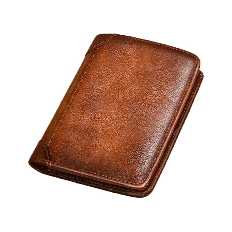 Men's RFID Wallet - Secure, Stylish, Trifold Design with Large Capacity & Photo Slot