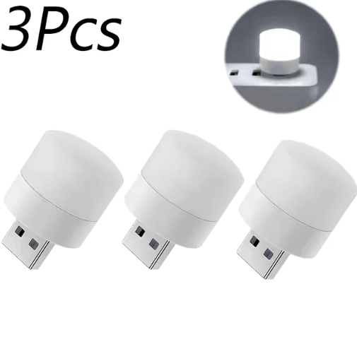 1/10Pcs Mini USB Night Light Warm White Eye Protection Book Reading Light USB Plug Computer Mobile Power Charging LED Ni