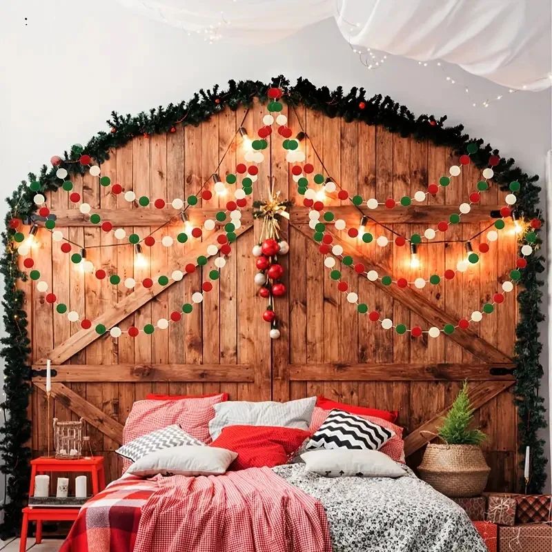 Christmas Hanging Pom Pom Ball Set