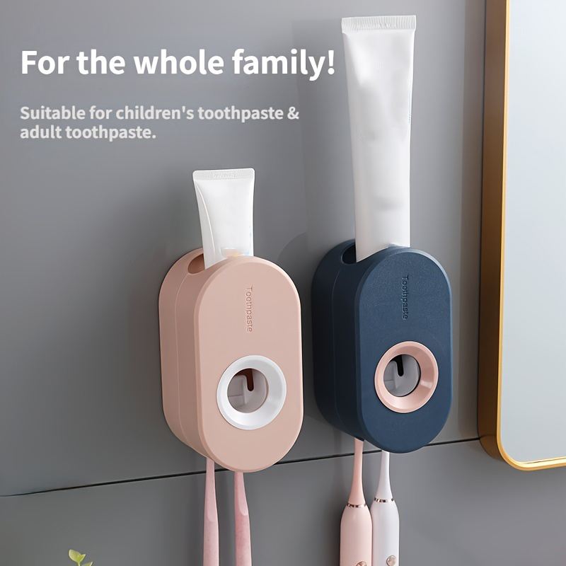 Automatic Toothpaste Dispenser Squeezer Bathroom Dust-proof Wall-mounted Holder