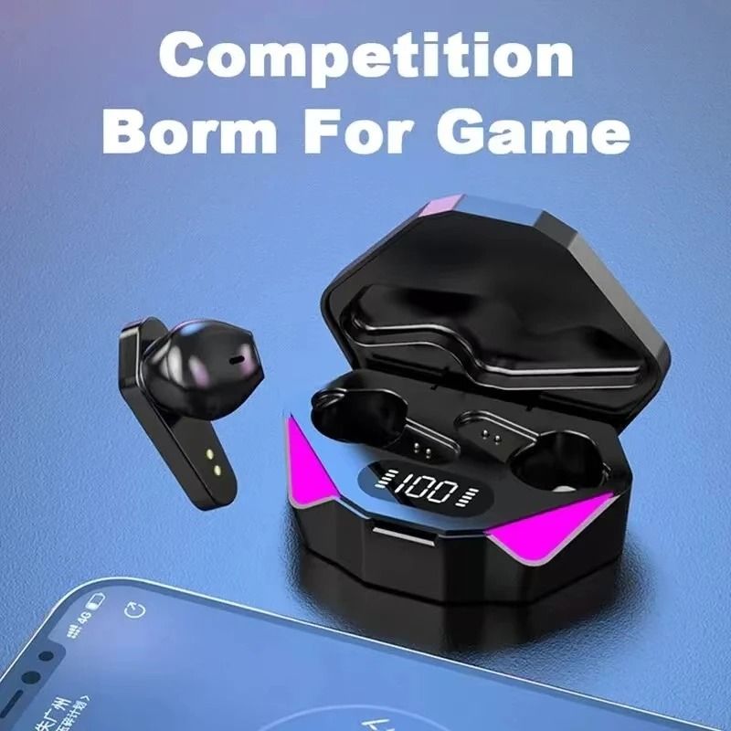 Wireless Bluetooth Gaming Earbuds with LED Display and Noise Cancelling Mic X15