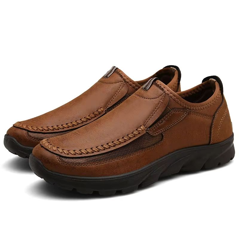 AirEase Handmade Slip-On Loafers – Men's Breathable Retro Casual Shoes