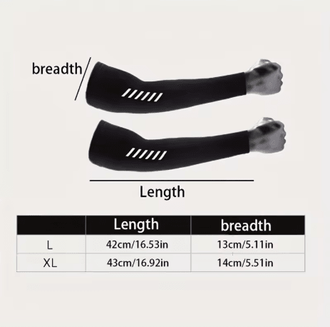 Mens Ice Silk Cooling Arm Sleeves Lightweight Breathable Sports Sleeves for Cycling Running and Fishing