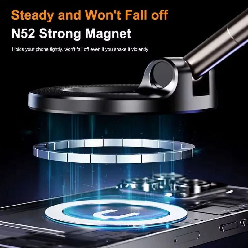 FlexMount Magnetic Car Phone Holder with 360 Degree Adjustable Vacuum Base