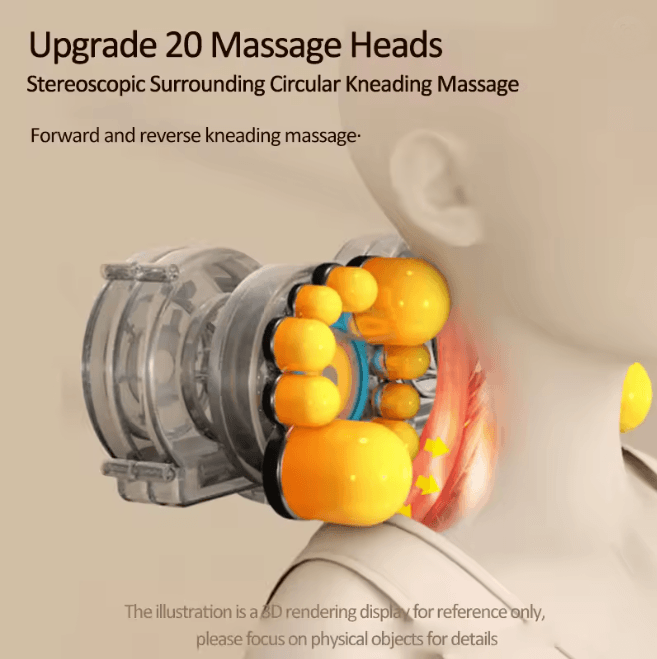 Neck Shoulder Back Shiatsu Massage Pillow with Heat Deep Relaxation Support