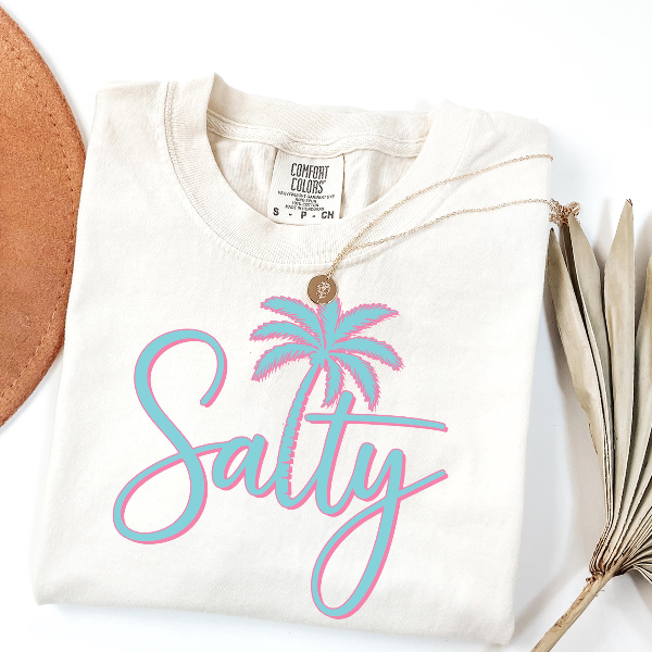 Salty Sweatshirt Coastal Beach Graphic Pullover Summer Vibes Crewneck Gift